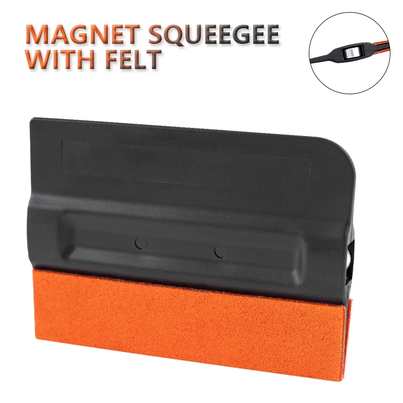 

1/2PCS Magnetic Vinyl Wrapping Squeegee Suede Felt Edge Tint Card Squeegee Car Window Film Scraper Decal Applicator for Stickers