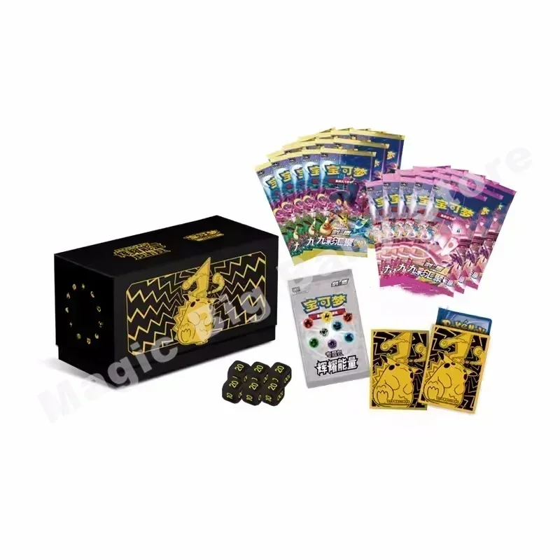 Подлинная оригинальная карта Pokemon PTCG, упрощенная китайская 6,0 девять цветов, сбор друг, источник, возврат дракона, расширенная подарочная коробка