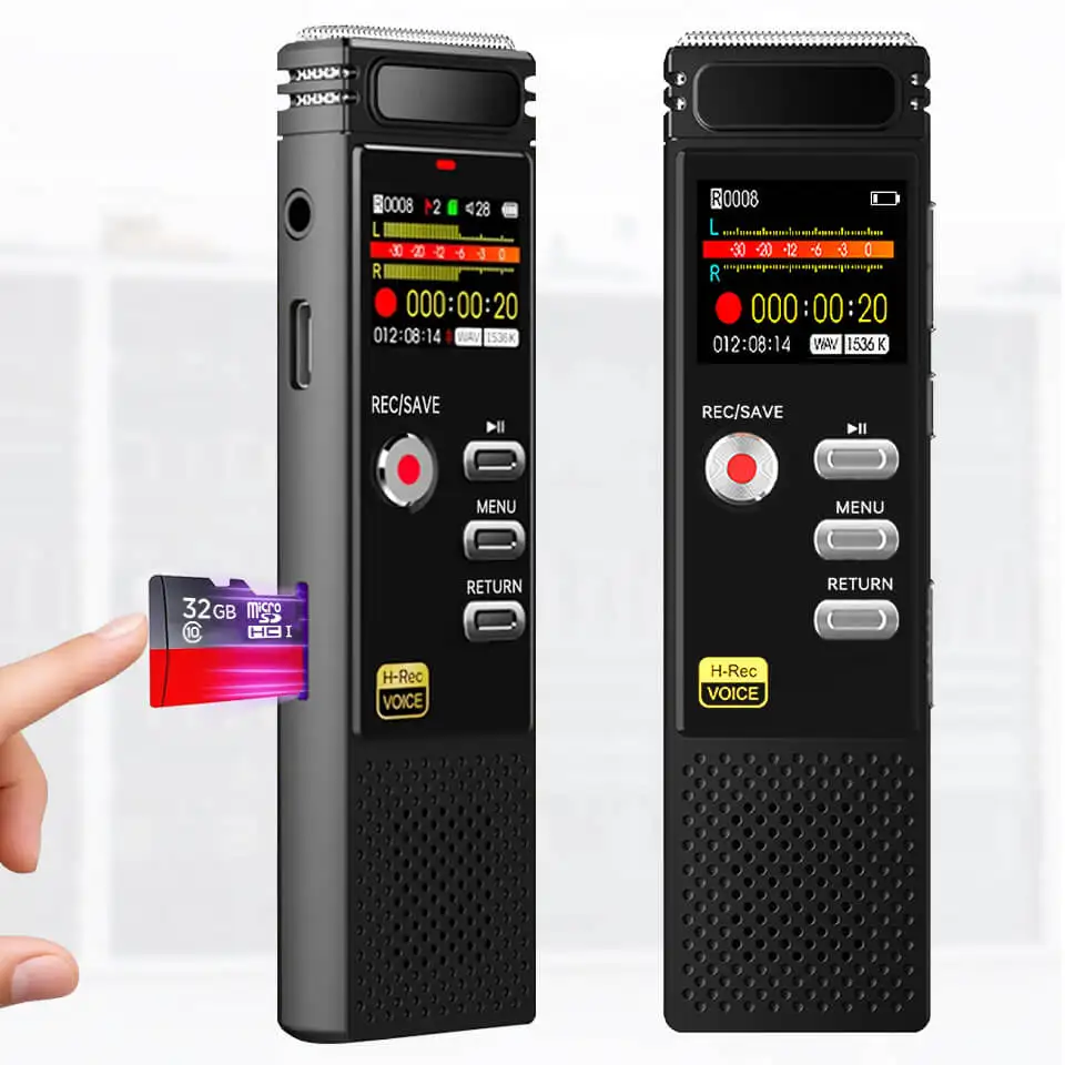 

Digital Voice Recorder Professional long time recording device Dictaphone Noise Reduction Audio USB-C Activated handy personal
