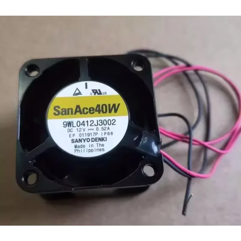 

Sanyo Denki 9WL0412J3002 DC 12V 0.52A 40x40x28mm 2-Wire Server Cooling Fan
