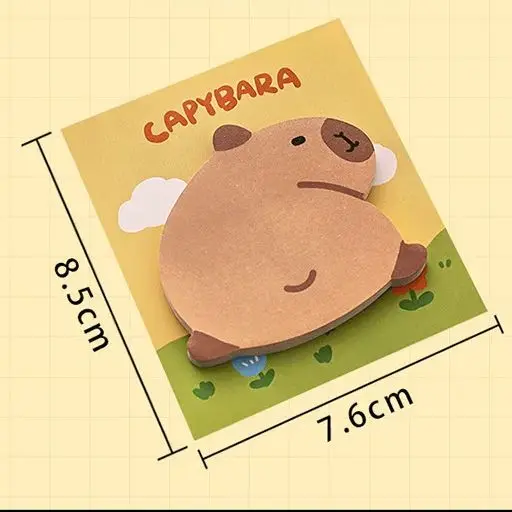 Kawaii Cartoon Capybara Sticker Capybara shaped sticky notes cute self-adhesive Kapibala Cute Kids Animal Sticker Toys Gift image 3