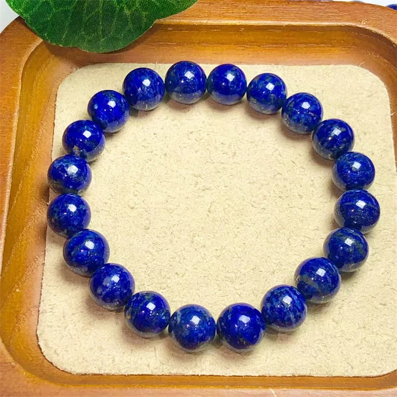 Natural Lapis Lazuli Bracelet Homme Elastic High Quality Energy Healing Jewelry Women For Boyfriend 1pcs 9mm