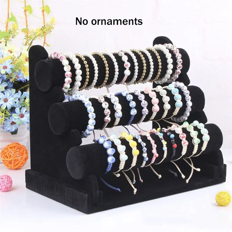 

ABYA 3 Tier Bracelet Holder Jewelry Display Rack Storage Watch Bracelet Necklace Display Case Jewelry Display Case