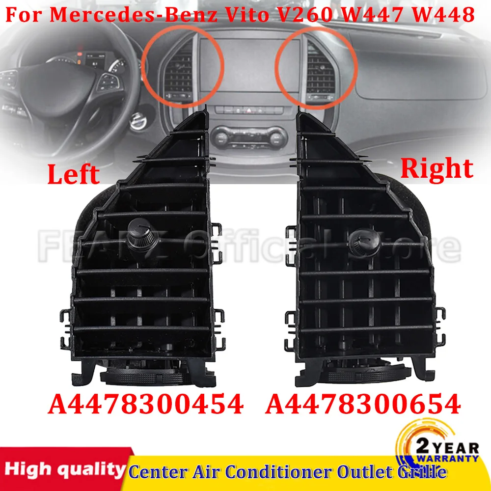 

A4478300654 A4478300454 Передняя приборная панель автомобиля, центральная решетка кондиционера, вентиляционное отверстие для Mercedes-Benz Vito V260 W447 W448