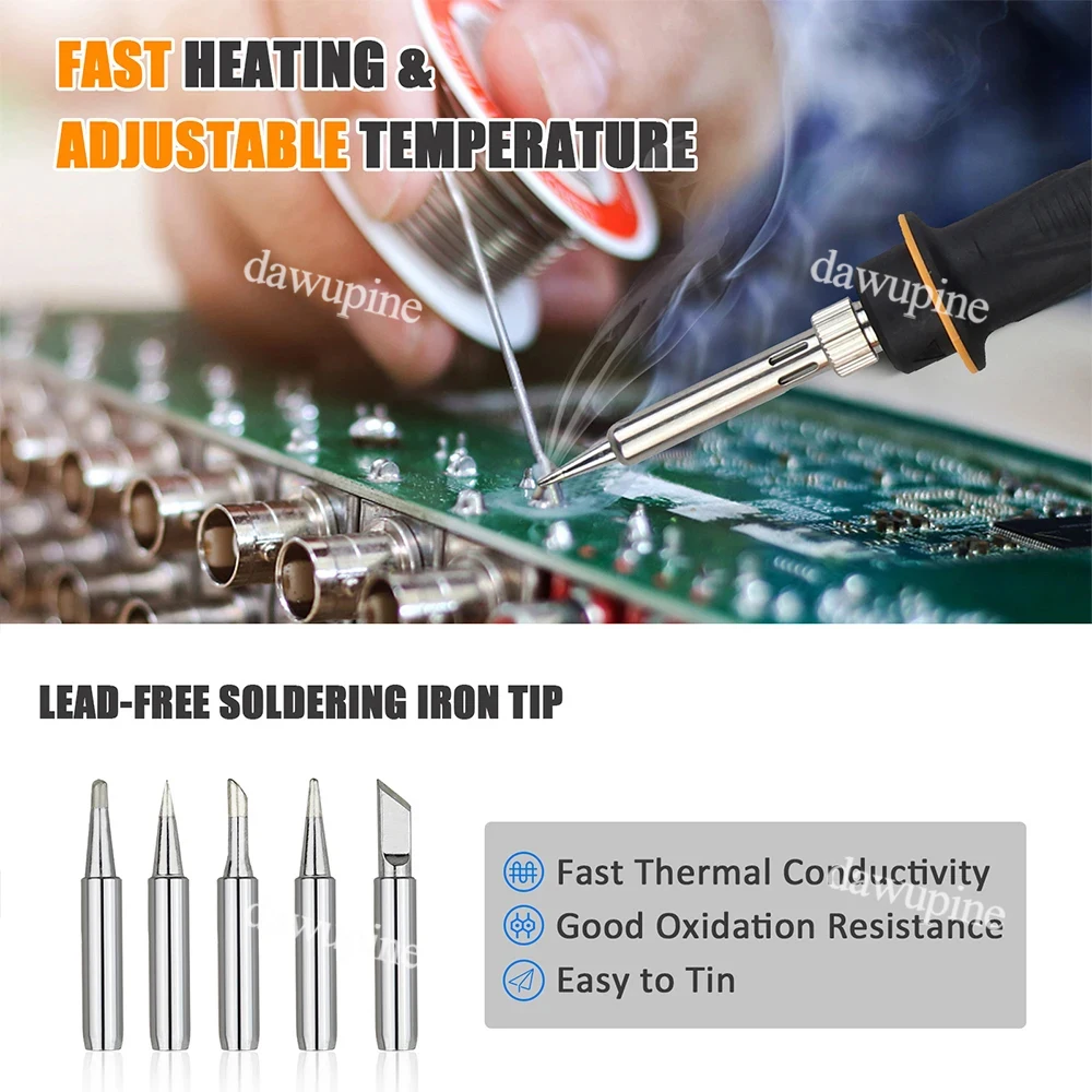 Power Tool Parts LCD Digital Display Soldering Iron Station for Makita for Dewalt 18V 20V Lithium Battery Welding Repair Tools