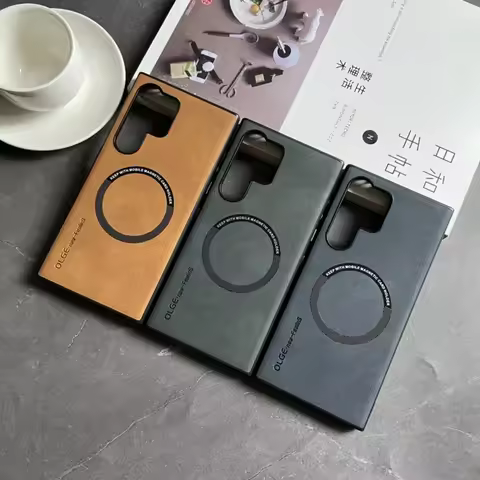 Magnetic Leather Case for Samsung Galaxy S25 S24 Plus S23 FE S22 S21 A56 A36 A26 A16 A54 A15 A25 A35 A55 4G 5G Note 20 Ultra