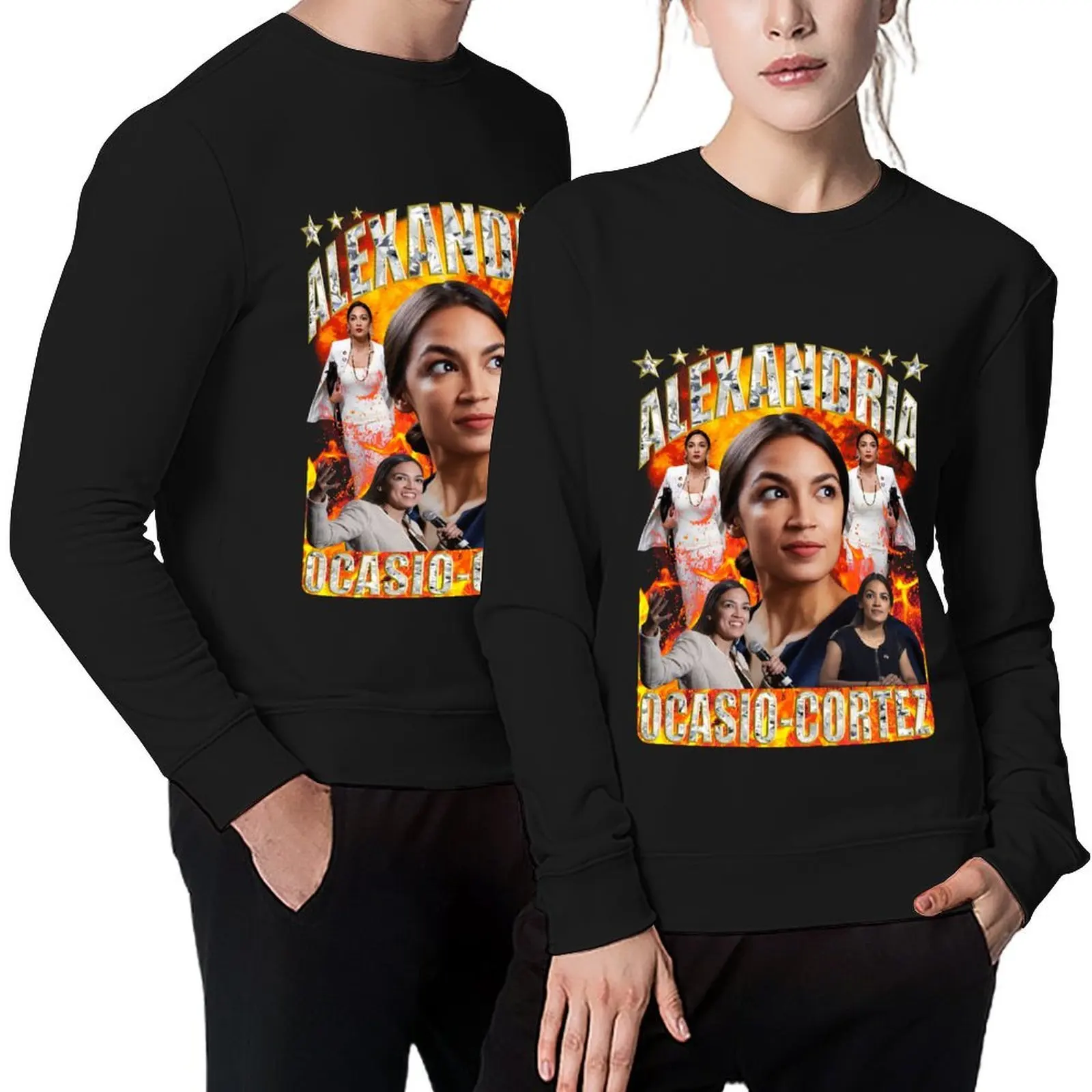 

Alexandria Ocasio-Cortez Pullover clothes for men male clothes anime clothes anime clothing sports sweatshirt man