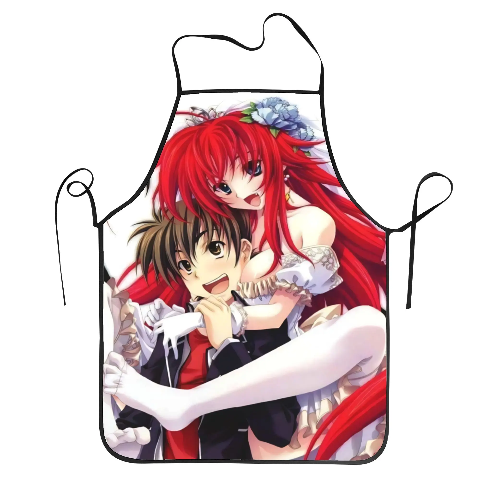 

High School DxD Apron Anime Household Barber Kitchen Accessories Barbecue Cute Aprons without Pocket