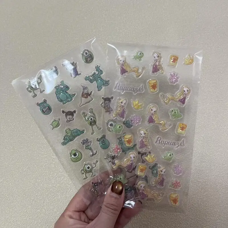 

Kawaii Cartoon Chip An Dale 3D Embossed Crystal Sticker Creative Mermaid Mobile Phone Case Decorative Sticker Diy Material Gift