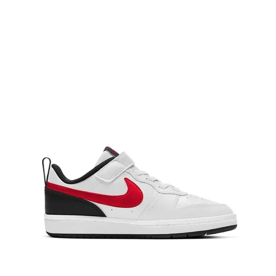 Nike Low 2 Plaid and Versatile Low-Top Sneakers for Children, White, Red and Black