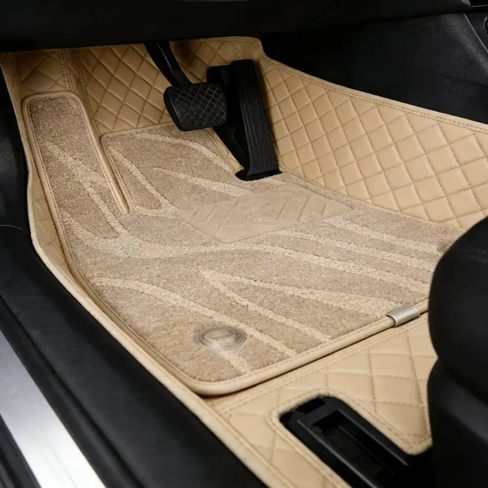 Double Layer 5D Custom Car Floor Mats for Opel Corsa D S07 2006–2014 5Door  Full Surround All Weather Foot Pad