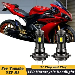 1/2pcs 35W H7 6500K Bright White Motorcycle A5 LED Bulbs Headlight For Yamaha YZF R1 2004 2005 2006 2007 2008-2020 motorcycle