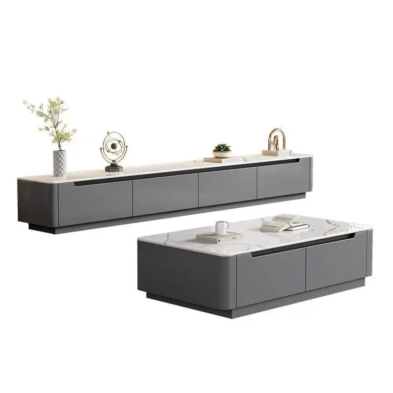 

Новый светлый роскошный журнальный столик из цельного дерева, журнальный столик, комбинация ТВ-шкафа, современная бытовая гостиная, простая маленькая квартира, вул.