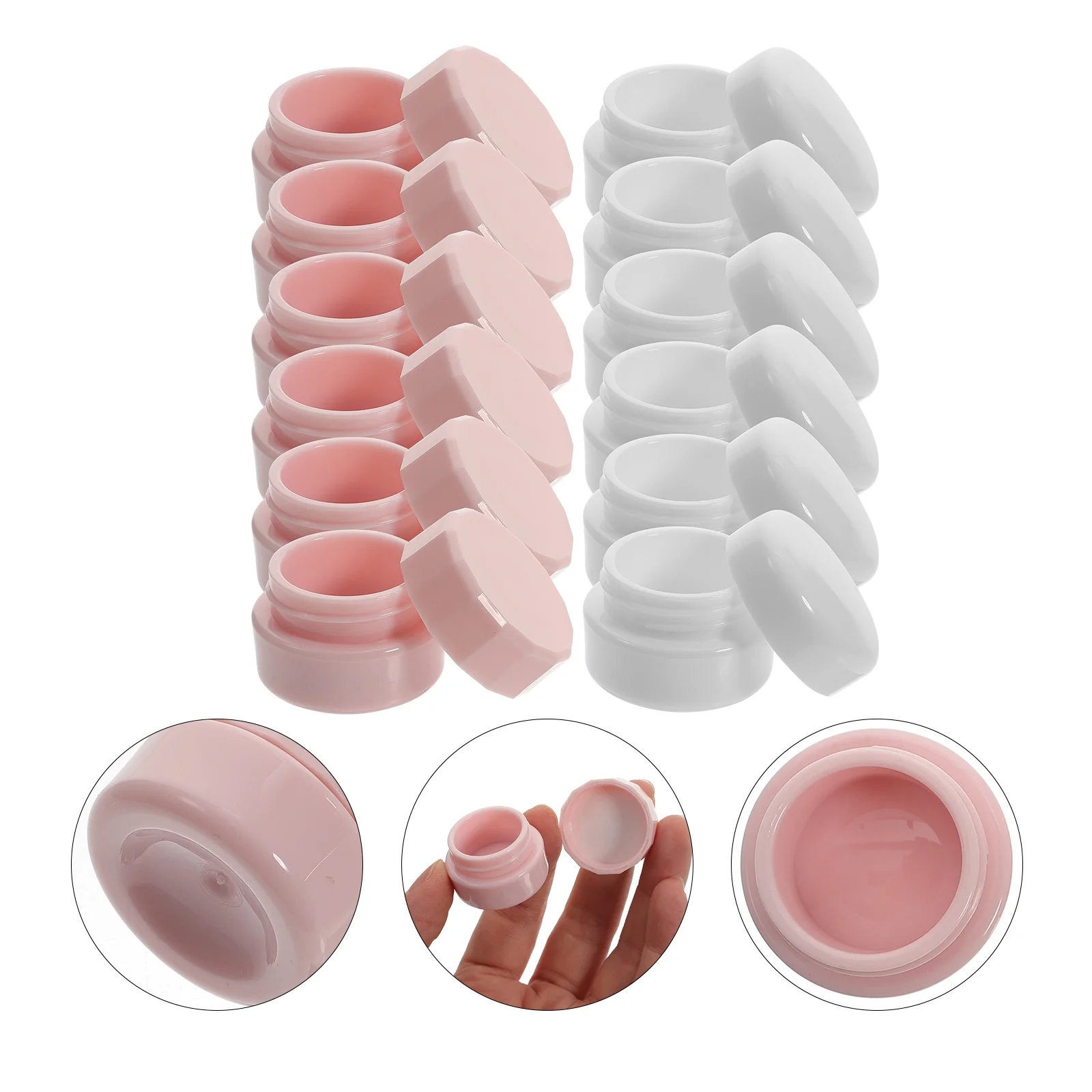 

12 Pcs Face Cream Box Refillable Plastic Boxes Lotion Jars Filling Containers with Lids Travel