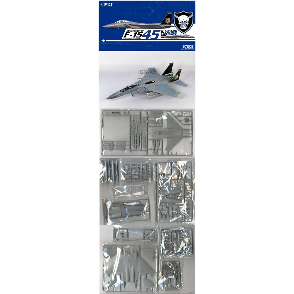 

GWH S7205 Масштабная модель 1:72 F-15C Eagle: 45 лет F-15 в Европе, пластиковый конструктор для сборки, игрушка для хобби