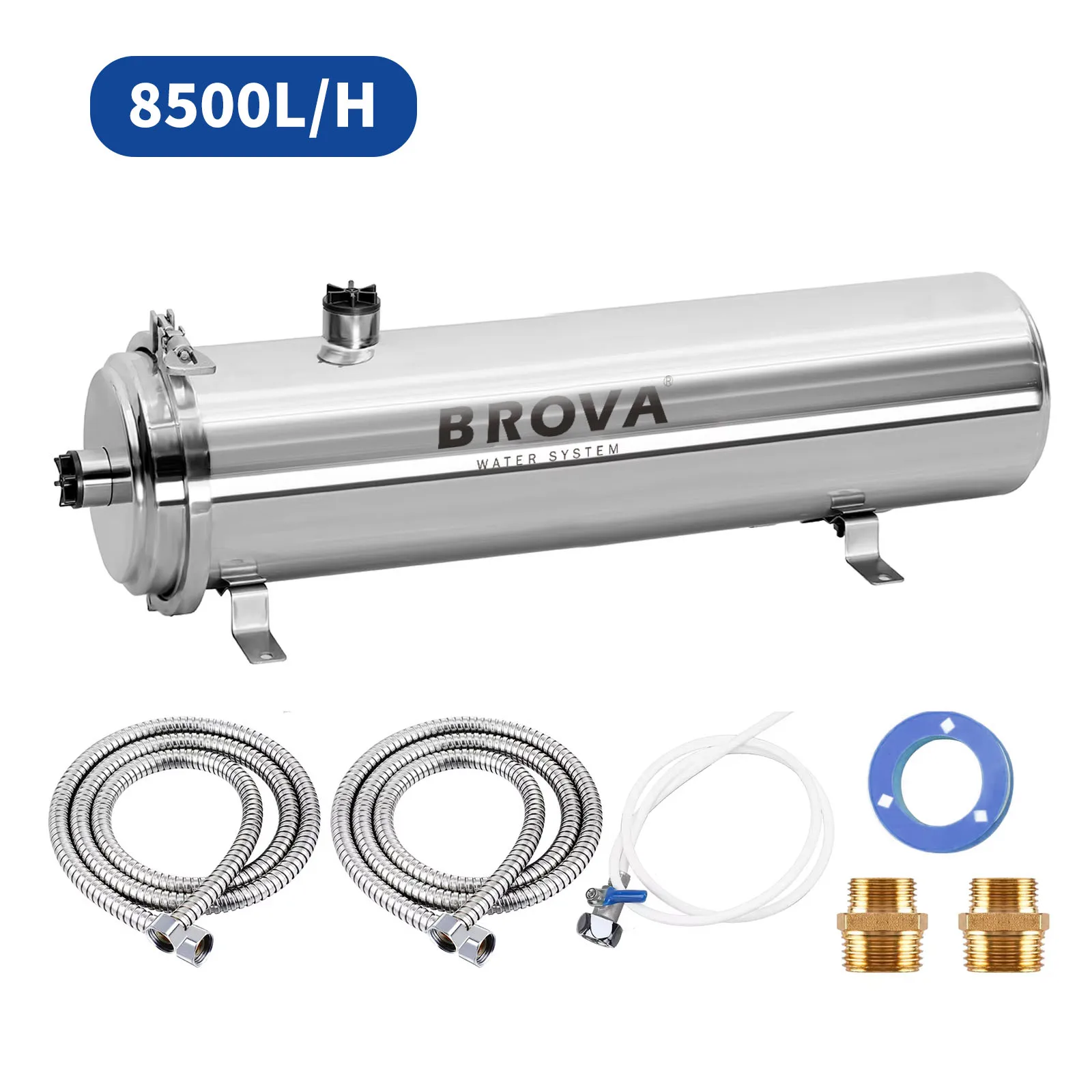 BROVA Hele huis thuis/commerciële waterzuiveraar 0,01 μm PVDF UF-systeem grote stroom 1000L-15000L/H SUS304 lagere kosten filterelementen
