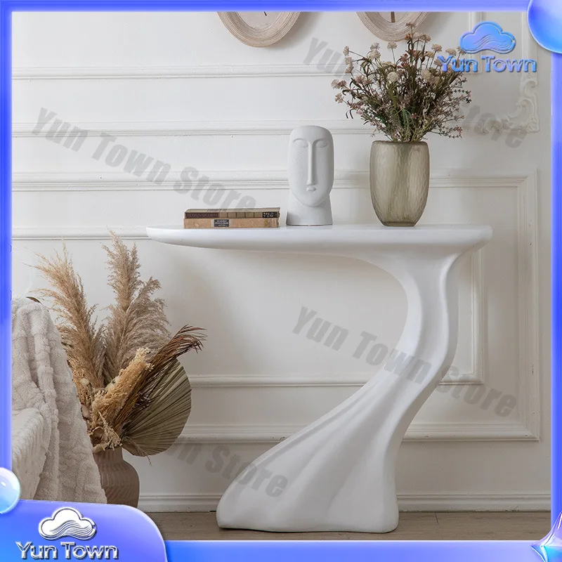 Magnesium Oxide Entryway Table for Modern Minimalist Hallway Narrow Console Table Luxury Living Room Side Table Decorative