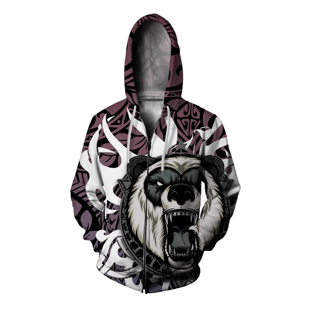 Lion Print Sweatshirts for Men Trendy and Comfortable Mens Clothing Casual and Versatile Zip Up Hoodies Man Hoodie Sweatshirt