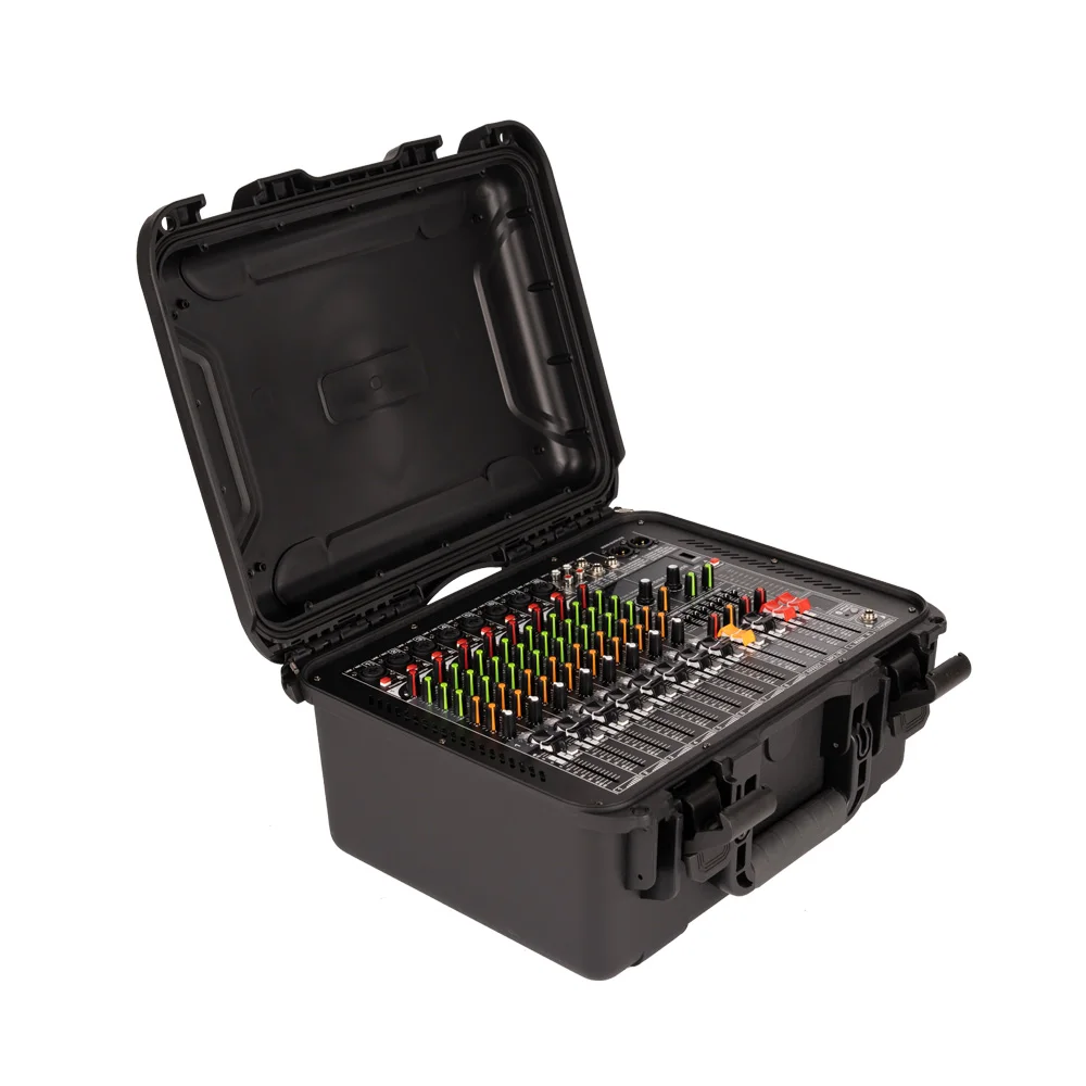 Portable Box Power Mixer 8 Channels 256 DSP Effects USB Interface