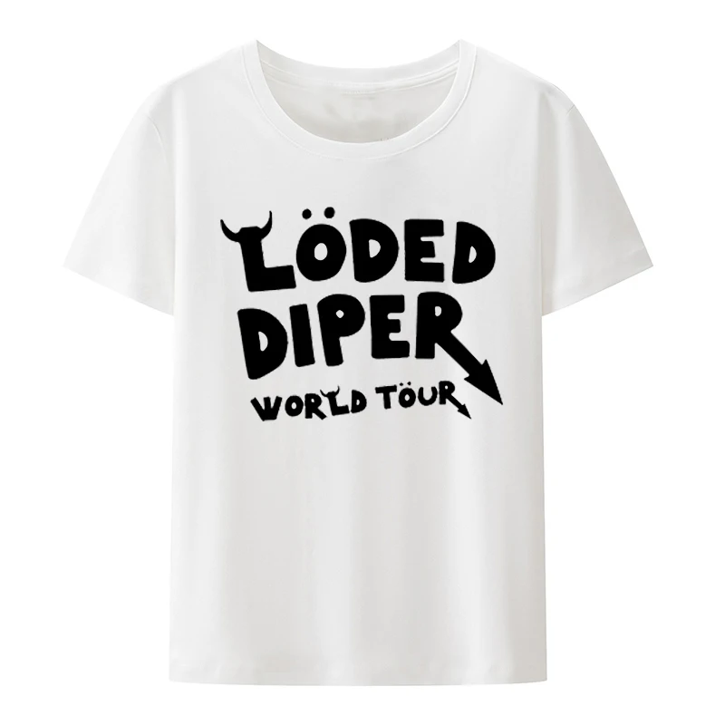 Retro 2022 Loded Diper Tour Tshirt Hip Hop Rap Printed Tee Shirt Men Women Summer Short Sleeve Casual Streetwear Tops Camisetas