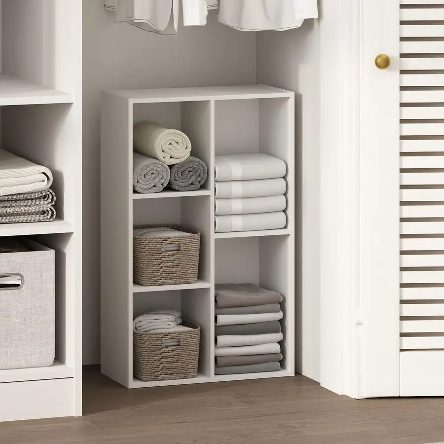 

Reed Closet Organizers and Storage, 5Cube Reversible Closet Shelves, Closet Organization Shelf, 9.4 x 19.5 x 31.5, for Bedroom,