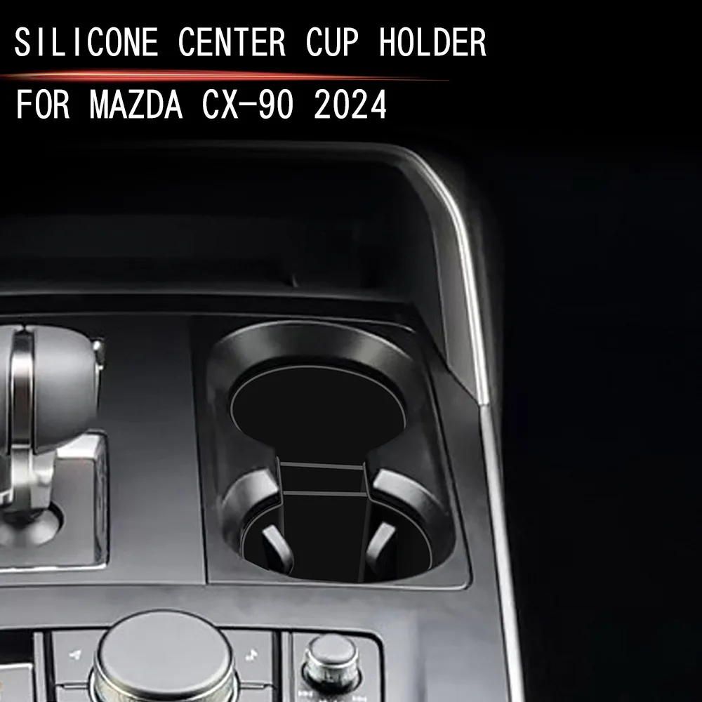 

Car Center Console Cup Holder For Mazda CX90 2024 2025 Insert Water Cup Holde RInterior Silicone Rubber Center Water Cup Cover