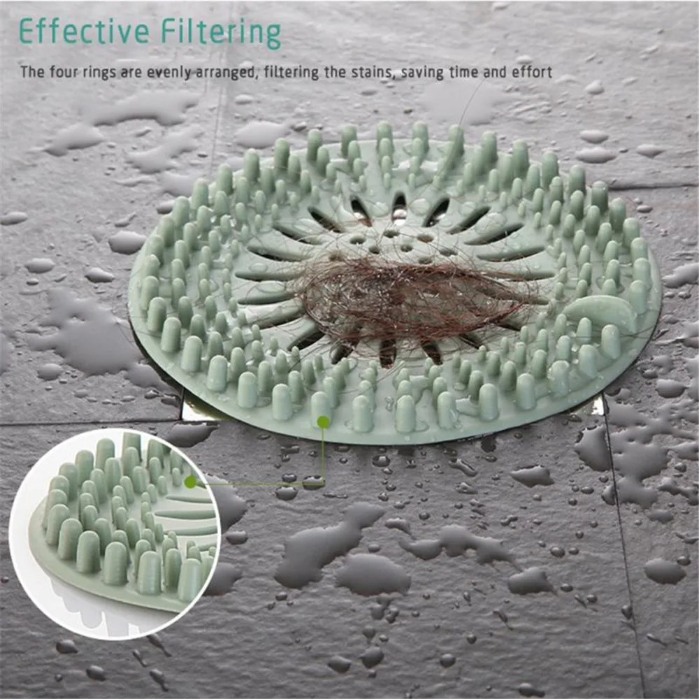 Hair Catcher Shower Drain Cover Hair Sink Filter Drain Protector for Bathroom Bathtub and Kitchen Reusable Sink Strainer Filter