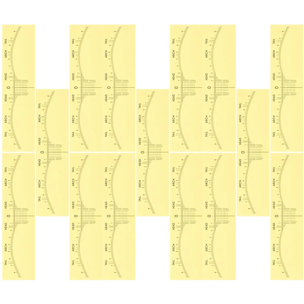 

50Pcs Eyebrow Ruler Sticker Drawing Tool for Microblading Positioning Eyebrow Shaper Professional Makeup Brow Line Measuring