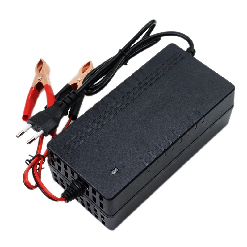 12V 12.8V 10A LiFePO4 Battery Smart Charger AC100-240V With fan For 4S 14.6V 50Ah 100Ah Lithium iron battery pack Fast charging