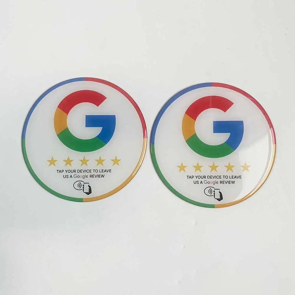 

Dia100mm google view nfc epoxy tag / Google Review NFC Sticker Increase Your Reviews Google Tap To review Cards