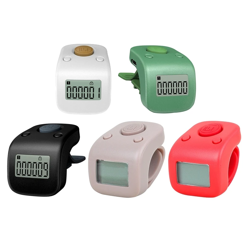 Intelligent Hand Tally Counter Portable Lightweight Finger Ring with Lock Function Prayer Counter Clicker