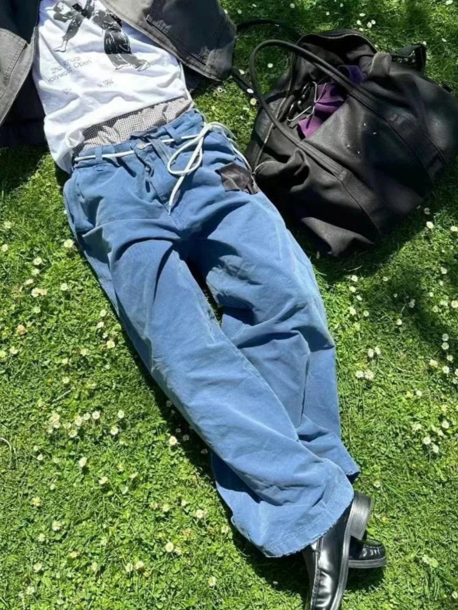 

Waed out Dual Color Autumn Winter Workwear Pants Commute Sle Loose Fit Cotton Youthful Energy Versatile Work Pants