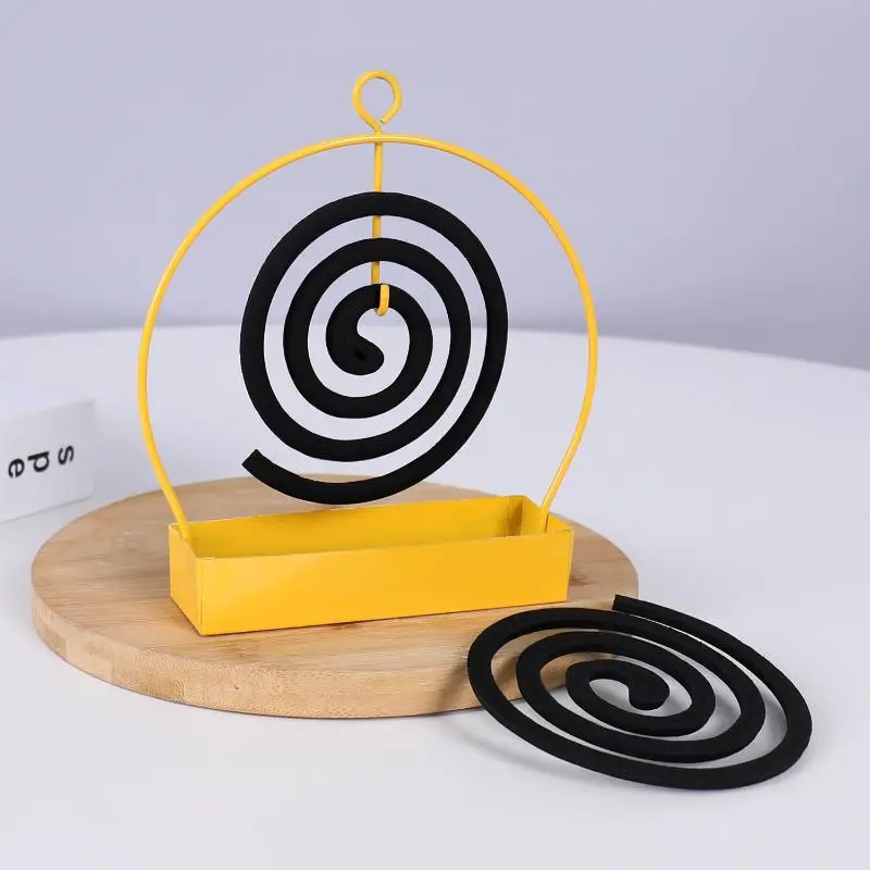 Incense Holders Coil Incense Burner Frame Iron Mosquito Coil Holder Modern Repellent Incense Rack For Household Bedroom Patio