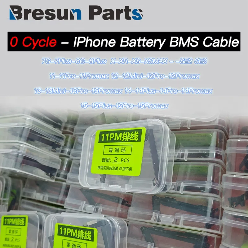0 دورة الأصلي لوح حماية البطارية BMS كابل آيفون X XS XR 11 12 13 14 15 برو ماكس زائد بطارية الهاتف الصغير BMS كابل