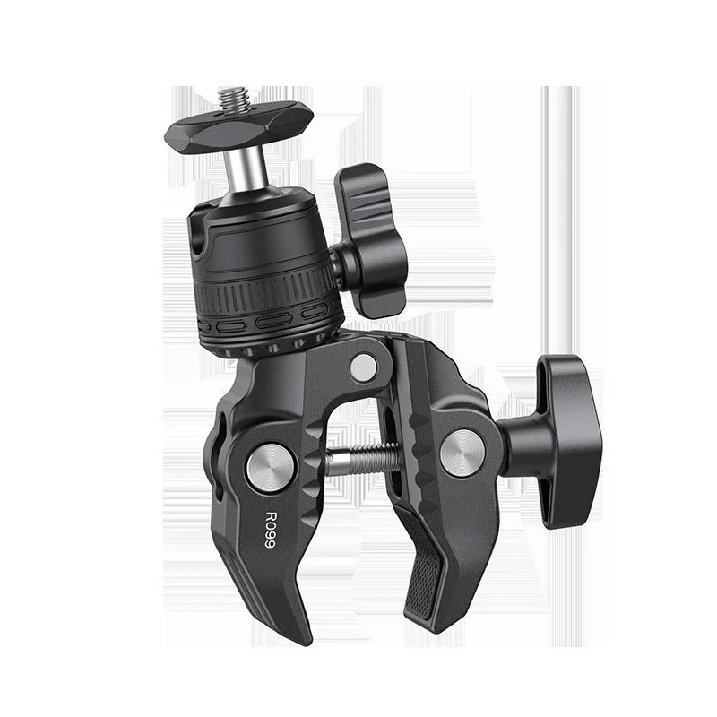 

Lightweight and Portable Aluminum Alloy Metal Power Clip R099 Small PTZ Power Clip