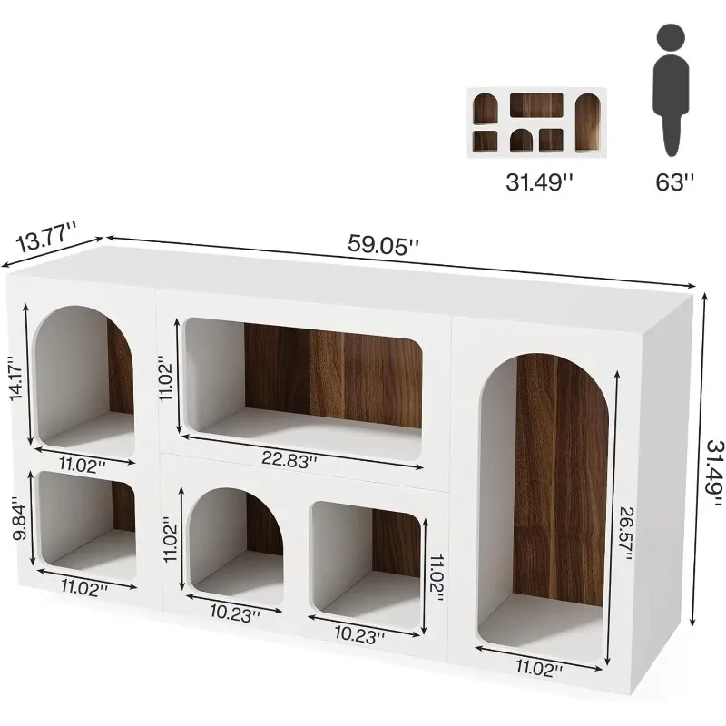 Superfície do console em madeira maciça fácil de instalar
