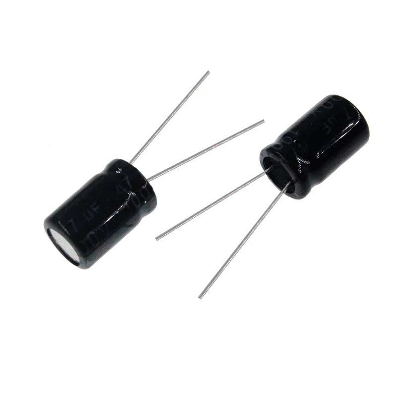 50pcs 47uF 100V 47MFD 100WV Aluminum Electrolytic Capacitor 8*12mm Radial 47mf100v 47uf100v 100v47mf 100v47uf