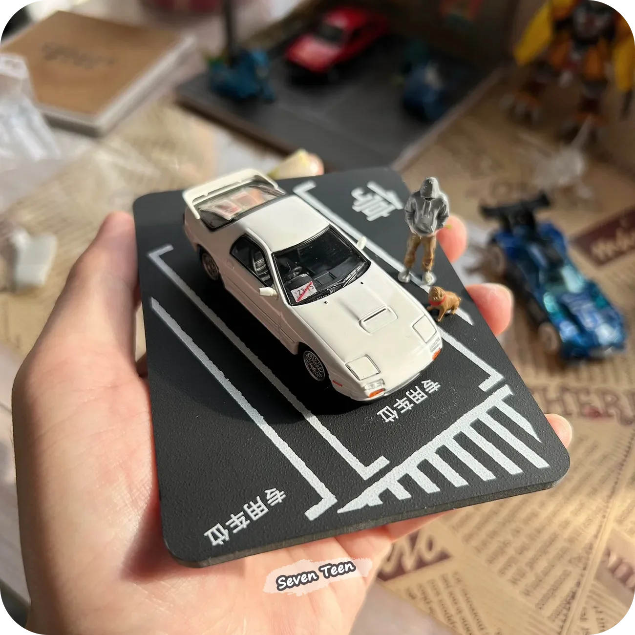 1 64 Car Park Scene Minigt Hotwheels Simulation Parking Display Ornament Home Display Stand Miniature Male Gift