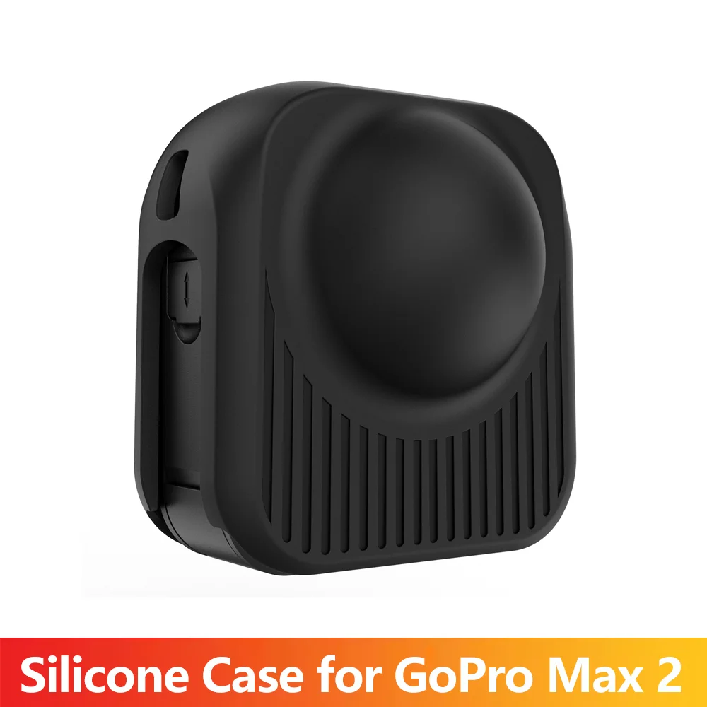 Étui en silicone pour caméra d'action GoPro Max 2, housse de protection intégrale avec protections d'objectif, accessoires de caméra souples antichoc Étui en silicone pour caméra d'action GoPro Max 2, housse de protection intégrale avec protections d'objectif, accessoires de caméra souples antichoc