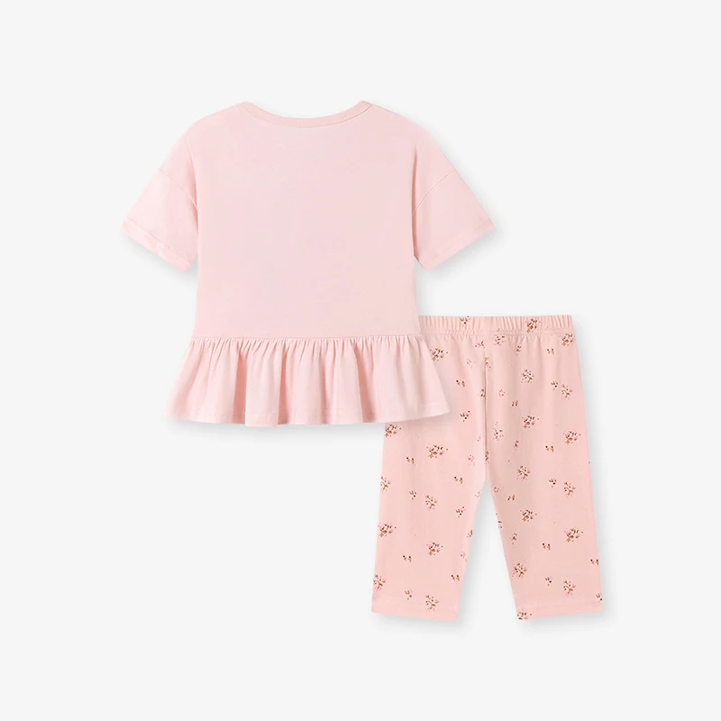 Little maven Children's Clothing Kids Clothes 2026 Summer Cotton Sets Cartoon Rabbits T Shirts Tops+Pants Baby Girls