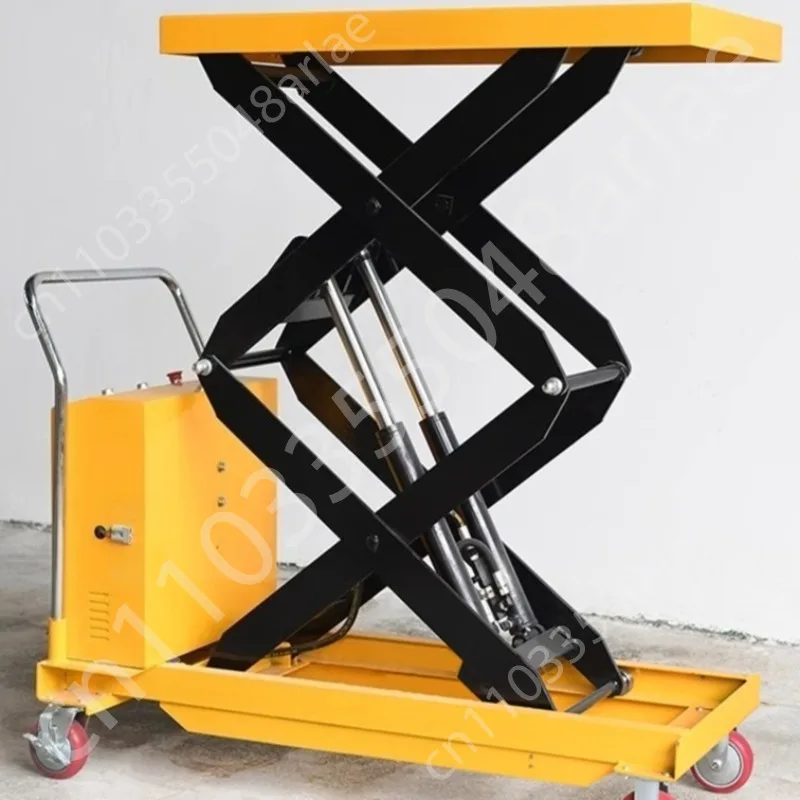 

Electric platform car, mobile scissor hydraulic lift platform car trolley