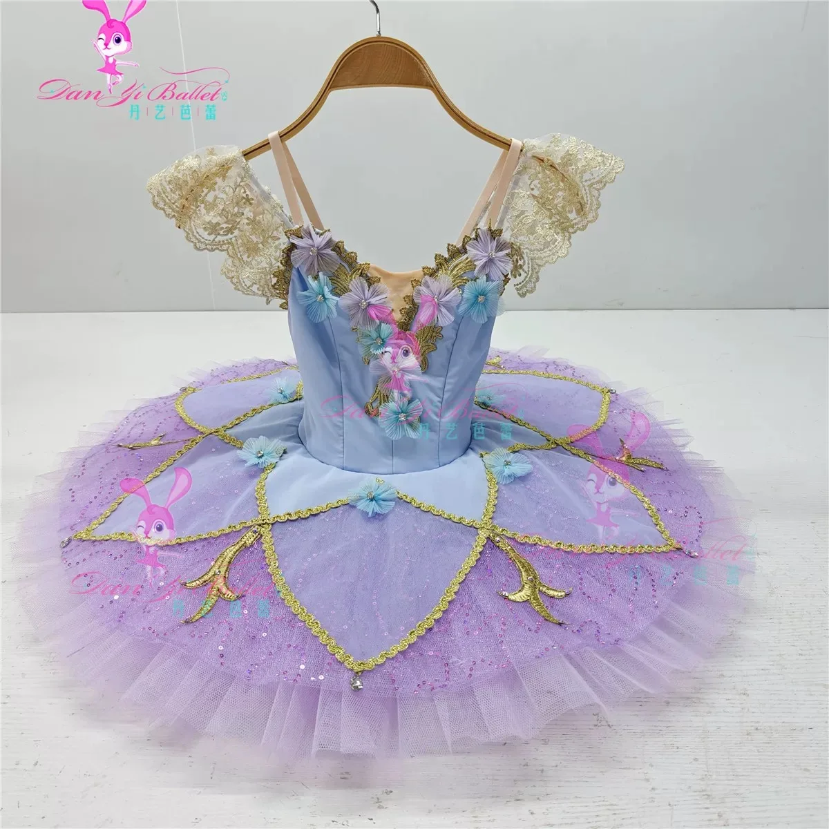 Danyi simple children's ballet blue-purple lilac plate skirt tutu customized performance competition costume customized stage