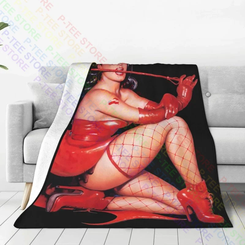 Betty Page Whip Fetish Film Blanket Warm Textile Home Decor Sofa Dedicated Camping Blanket