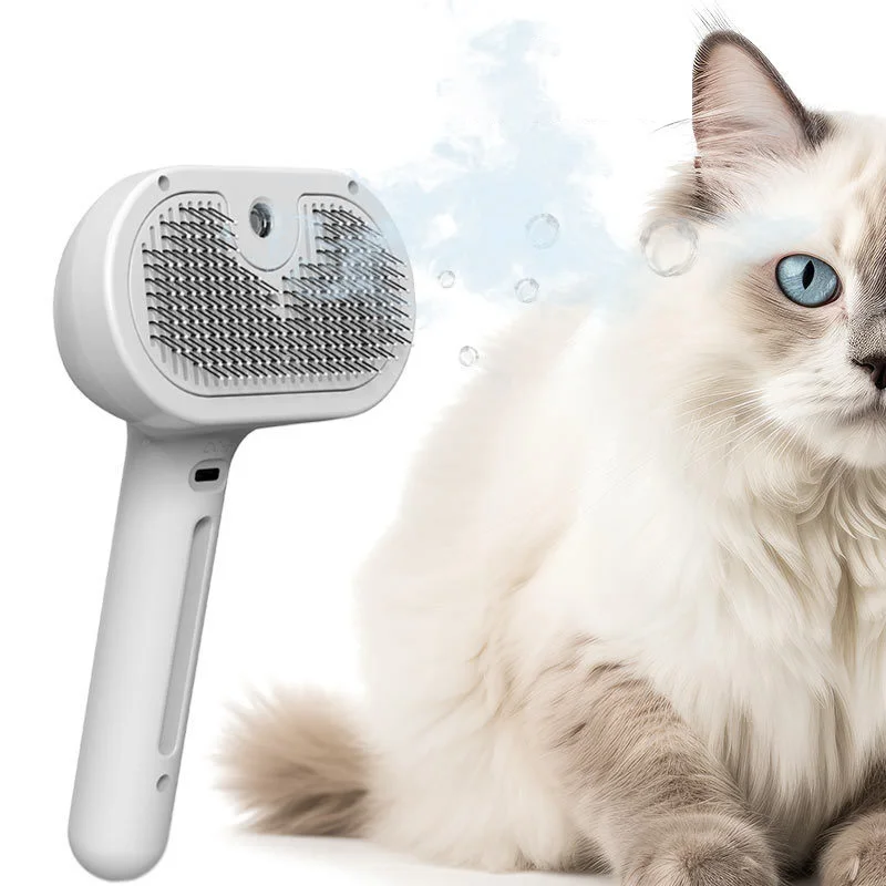 Upgraded Pet Spray Grooming Comb Steamy Floating Hair Removal Cleaning Steam Brush Styling for Dogs Cats Accessories