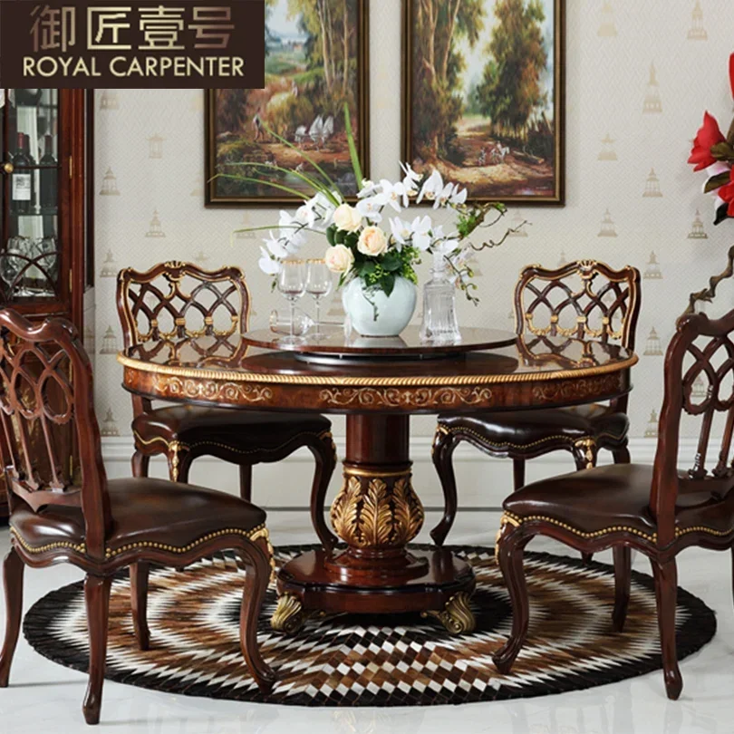 British dining room furniture British style solid wood round table dining chair European and American style dining table