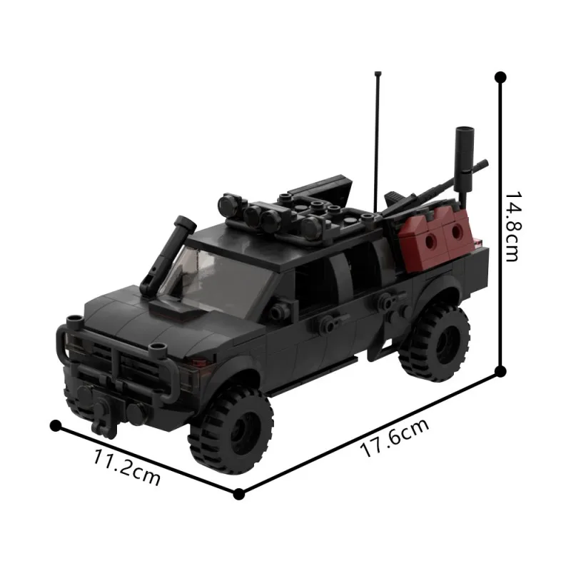 264 قطعة MOC التقنية على الطرق الوعرة مركبة اللبنات العمليات الخاصة القوات الاعتداء سيارة الجندي الأسلحة نموذج لعب الاطفال هدية