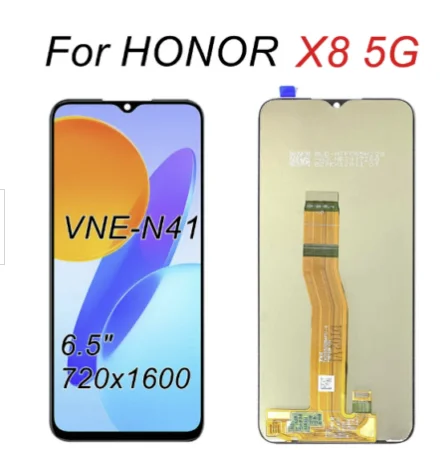 

6.5" For Huawei Honor X8 5G VNE-N41 LCD Display Touch Screen Digitizer Assembly For Honor X6 Display Replace VNE-LX1 VNE-LX2 LCD