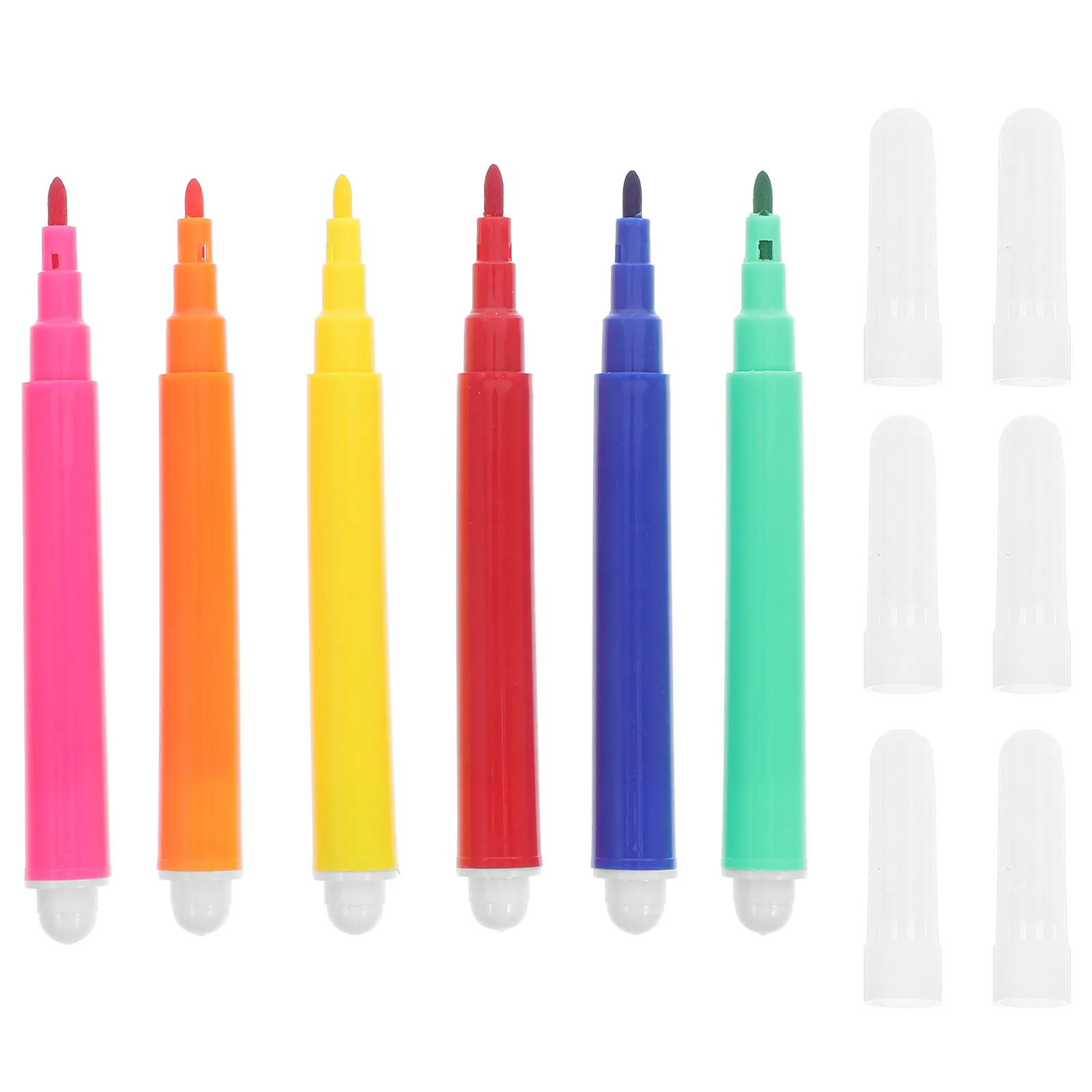 

Набор из 12 цветных ручек: 6 разноцветных акварельных маркеров с удобным захватом для маленьких рук, отлично подходят для детского сада, путешествий и творчества