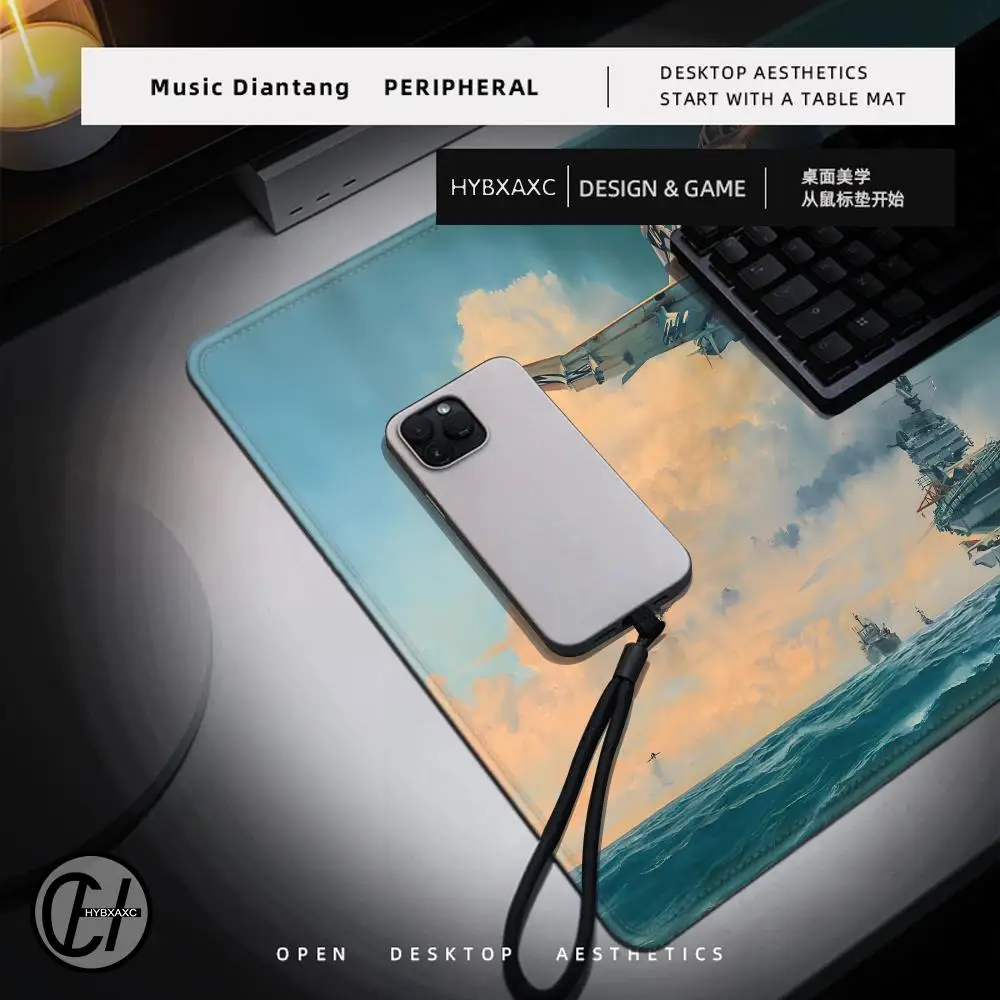 Aircraft Mousepad Large Gaming Mouse Pad LockEdge Thickened Computer Keyboard Table Desk Mat