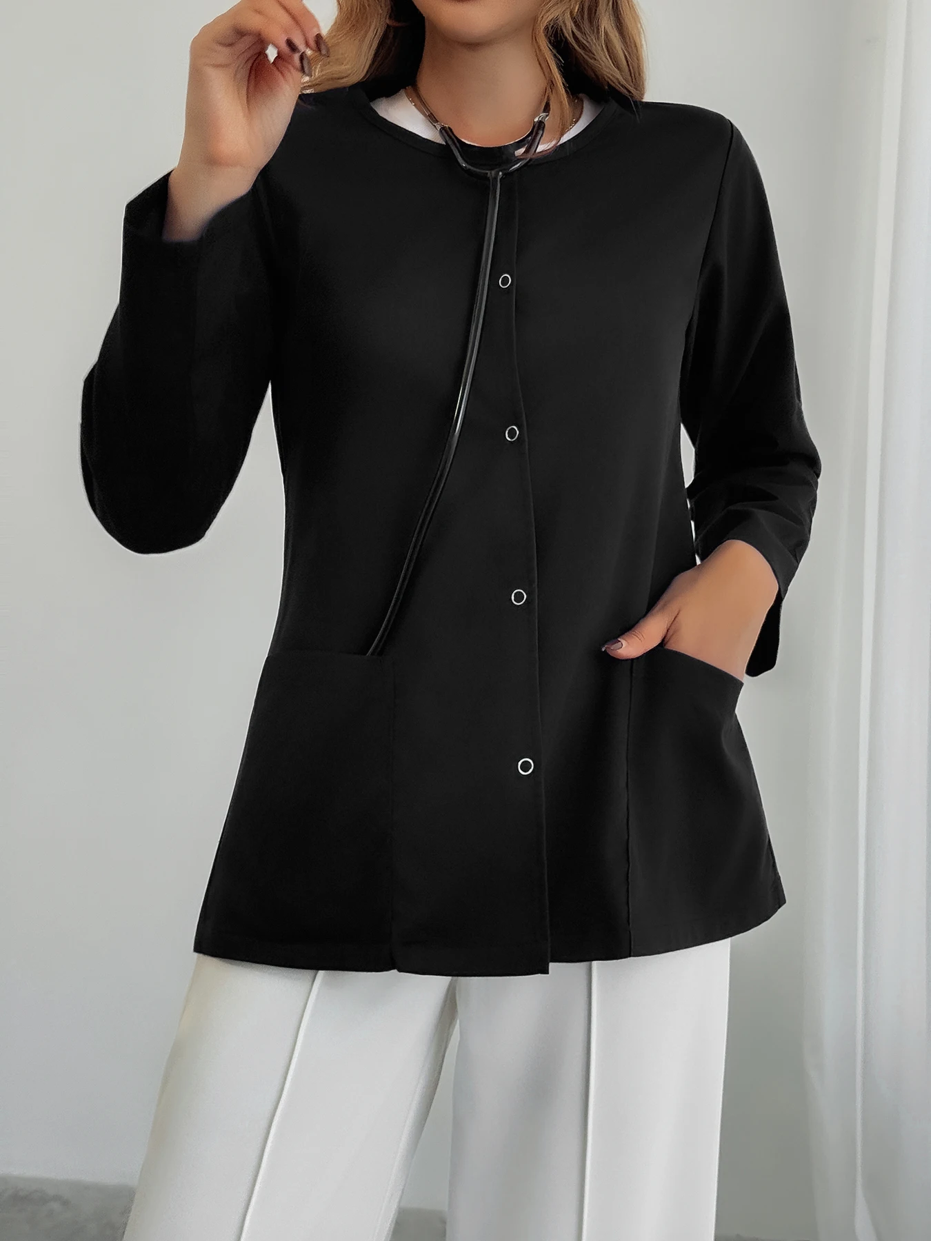 صالون تجميل سبا ممرضة موحدة البدلة المعالج التجميل الملابس البدلة تأثيري أداء زي سترة الزي الرسمي الزي